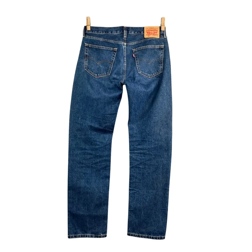 Levi's 505 Jeans Mens 35x32.5* Blue Dark Wash Denim Workwear Streetwear Rodeo